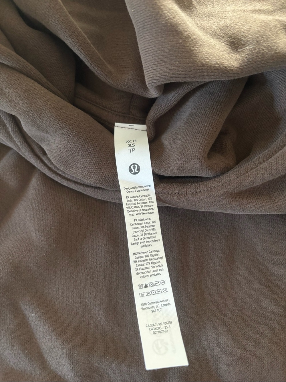 Lululemon Women’s Steady State SuperLoft Oversized Hoodie—Walnut Crunch—XS NWT - Picture 3 of 4